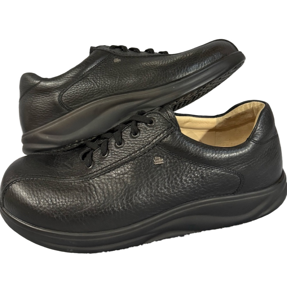 Finn Comfort Watford Women Size 10 Black Orthopaedic Orthotics Leather Shoes